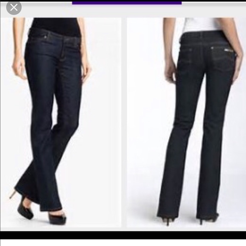 Michael Kors Women's Boot Cut Jeans - Dark Blue